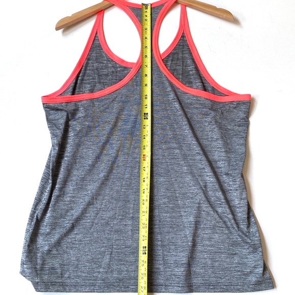 Adidas climalite Racerback Running Tank, Size L, Gray with coral trim, NWOT - Picture 10 of 10